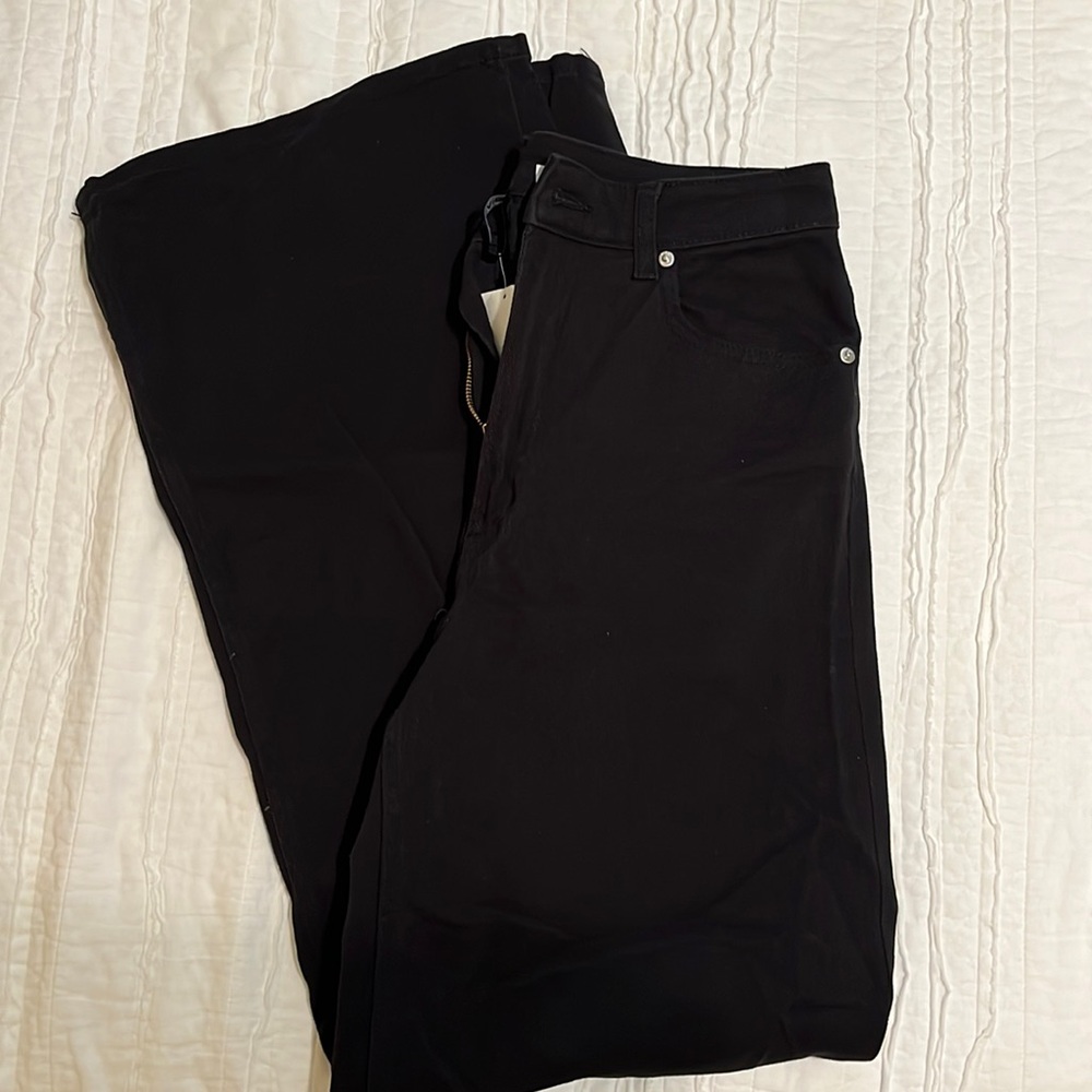 NWT H&M Divided Black High Waisted Wide Leg Jeans
